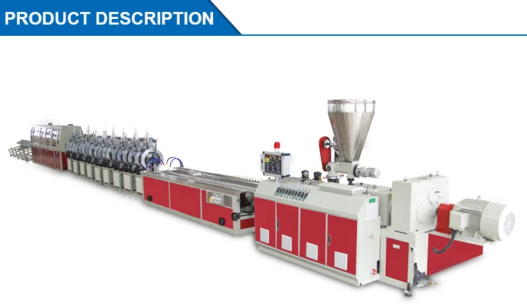 conical twin screw extruder for PVC pipe profile board