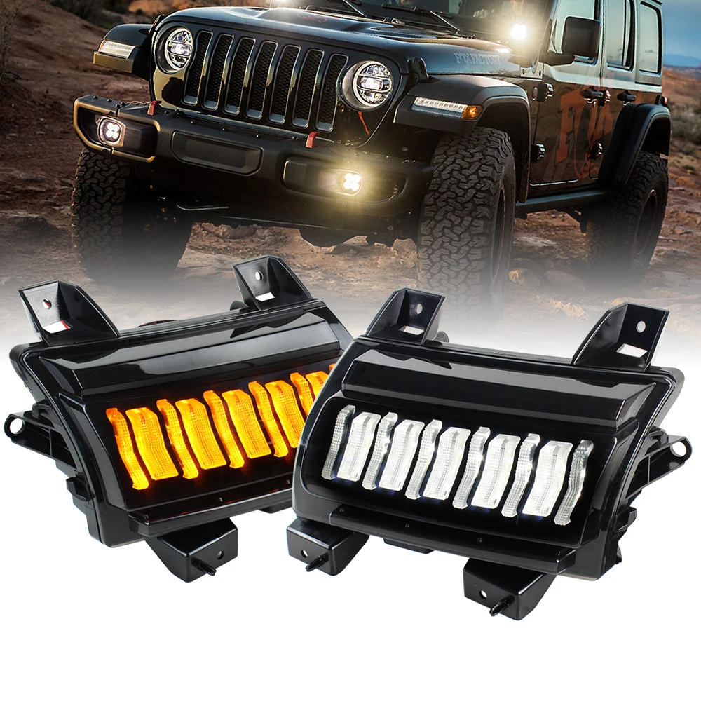 ชุดสำหรับ Jeep Wrangler Jl กีฬา2018 2019 2020ด้านหน้า Fender Flares ไฟ Daytime Running Light
