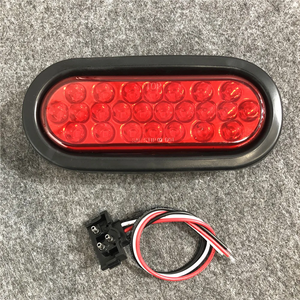 Dot Sae Multi Voltage 1036v 6 Inch Oval Stop Turn Tail Lights Strobe