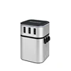 3 usb port worldwide universal travel plug charger travel plug converter with led logo display travel adaptor
