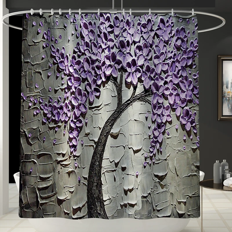 Carving Style  Anti Slip Bathroom Rug 4 Piece Set Custom horse print Shower curtain