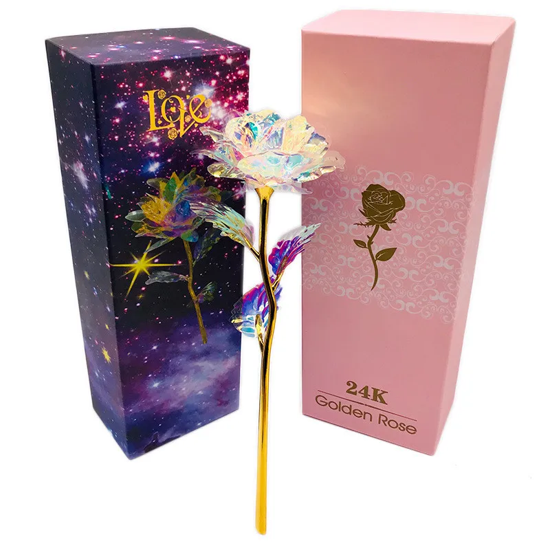 Galaxy Rose 24k Galaxy Rose With Led Light Artificial Galaxy Rose