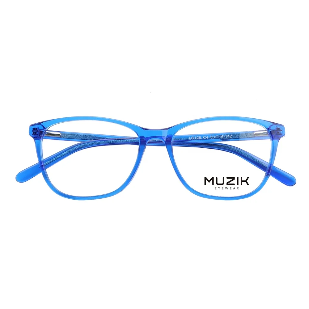 LG126 Hot sales acetate anti blue light glasses women optical eyeglasses frames