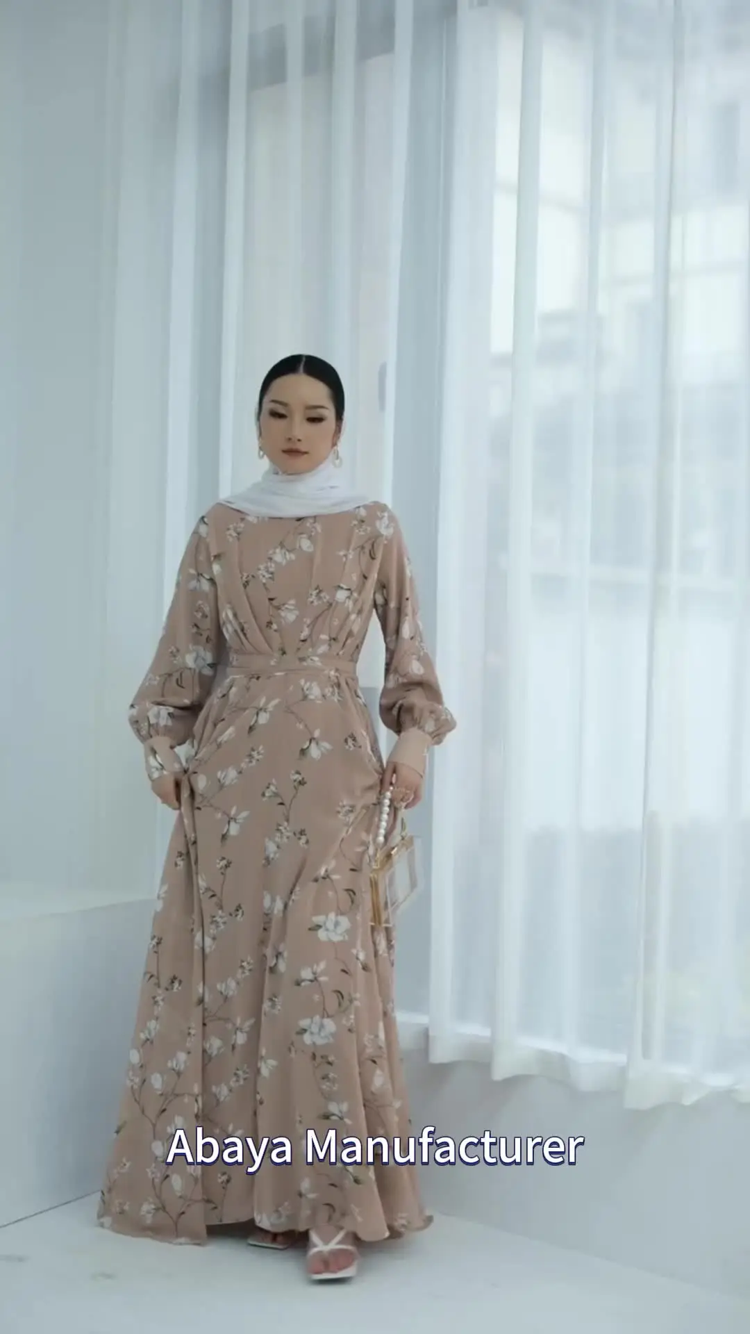 muslim long dress sale Hot Sale Muslim Women Dress Fashion Flower Printing Long Sleeve Abaya Women  Dress Modest Islamic Clothing Summer Dress