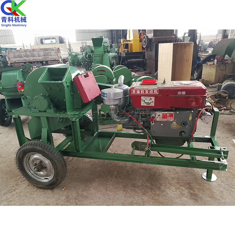 self feeding Single Shaft 40hp diesel electric engine wood Waste Pallet Tree Timber chipper  Recycling branch shredde Machine