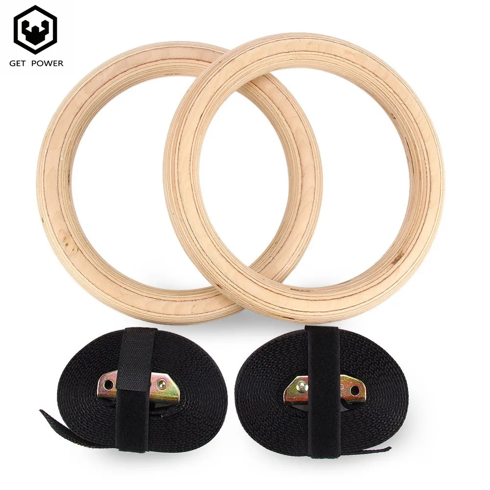cross fitness wooden gym rings