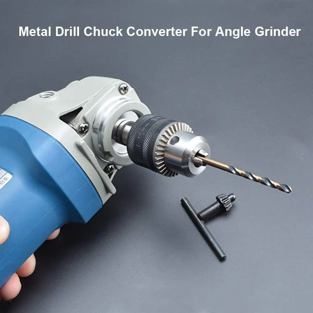 CHUNSHENN Power Tool Accessories 1-10mm Metal Stable Keyed Drill Chuck Convertor 100 Angle Grinder Drill Chuck M10 Thread Cutting Tools 
