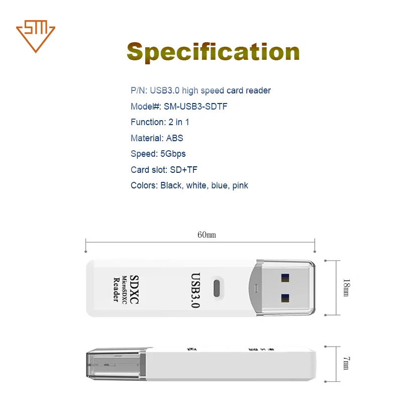 High Quality Mini Super Speed 5Gbps USB 3.0 Micro SDXC SD TF Card Reader Adapter - ANKUX.COM