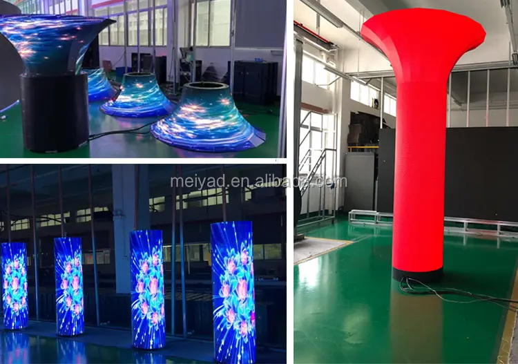 Customized Flexible LED Display P4 Indoor Trumpet Creative LED Screen