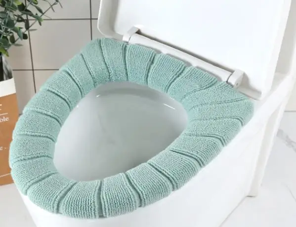 Universal Warm Soft Washable Toilet Seat Cover Mat Set  Decor Closestool Mat 