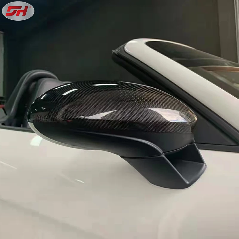 RHD paste carbon fiber mirror cover mirror case side mirror house for 718 2016-up 982 (right-hand drive)