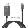 2M USB-C to HDMI Cable 4K 30Hz Video Plug and Play Adapter for Type C MacBook Pro/Air/iPad Pro (2018), Dell XPS, Surface Book