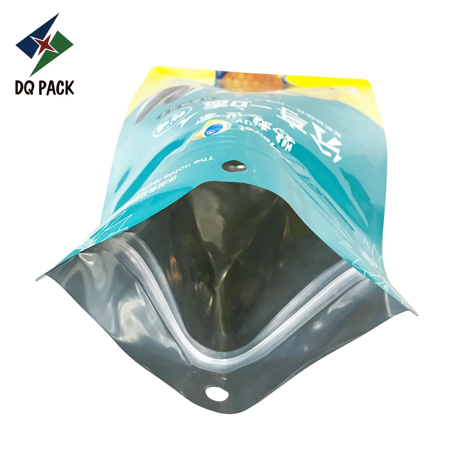 DQ PACK Guangdong China suppliers doypack quad seal flat bottom with zipper for snack