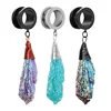 Ear Piercing Stainless Steel Big Dangle Ear Plugs Flesh Tunnel Body Piefcing Jewelry Ear Gauges