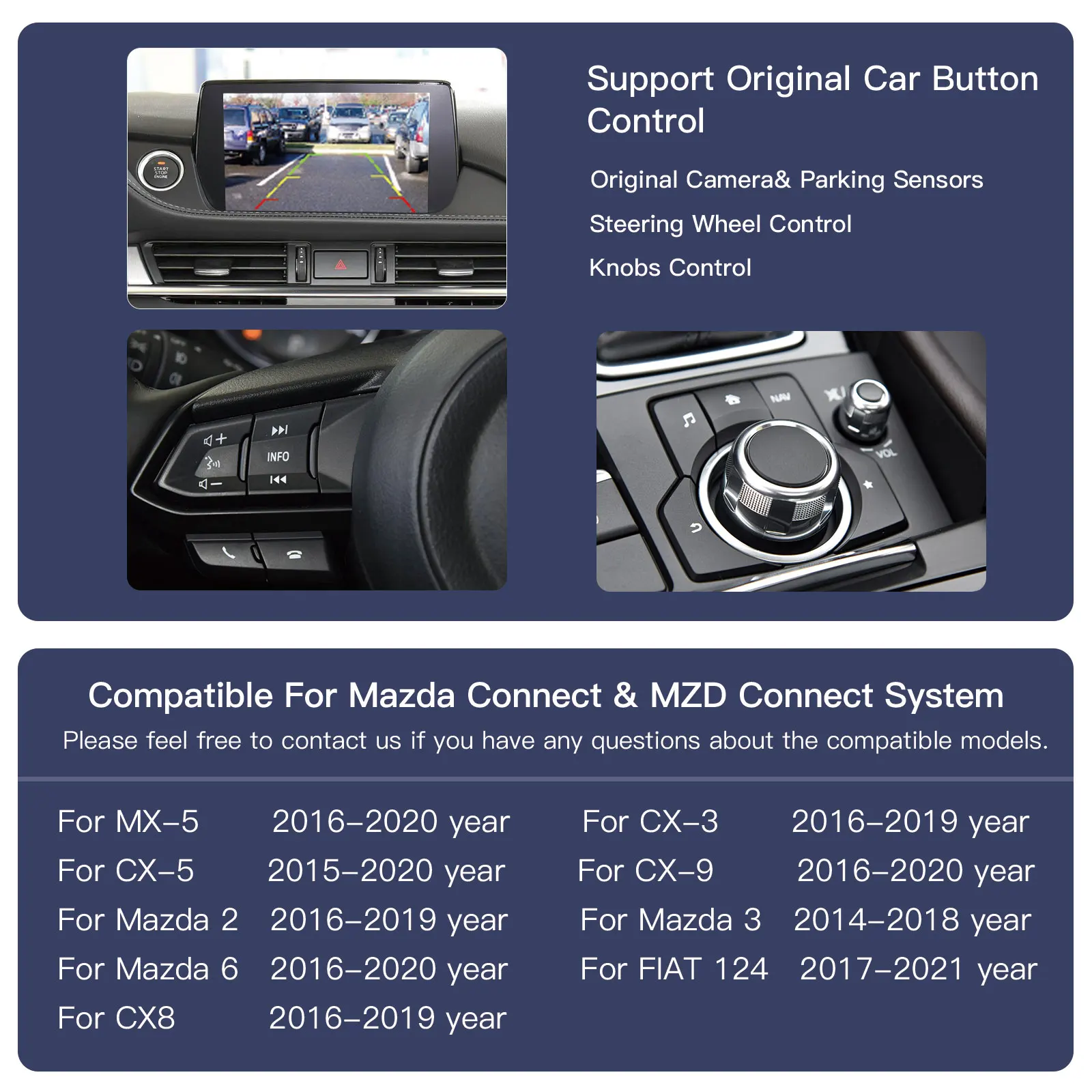 Autoabc Apple Carplay Android Auto For Mazda 2 Mazda 3 Mazda 6 Cx3 Cx5