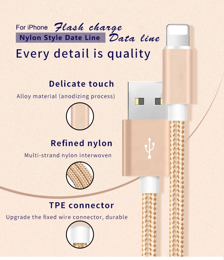 3m cabo usb led chargers mobile phone chargeur microphone cable for iphone charger - ANKUX.COM