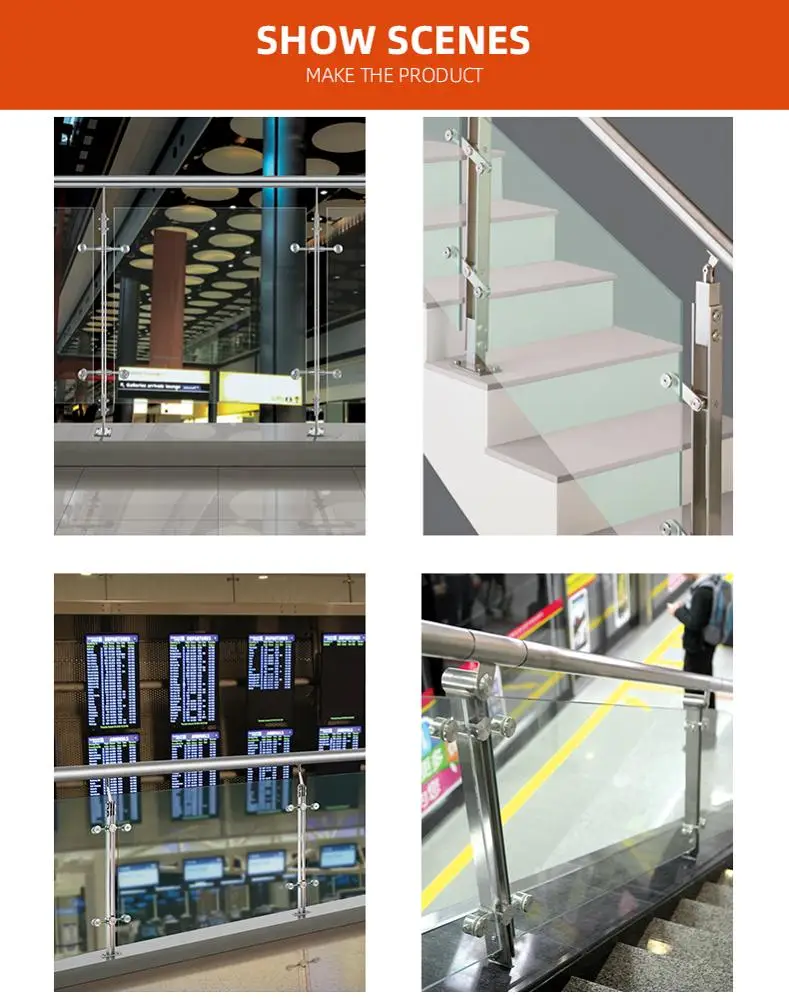 Good Price Tempered Laminated Glass Balustrade 201/304/316 Mild