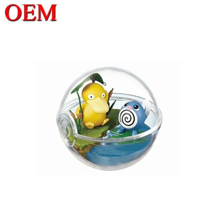 Customized 3d Plastic Cute Mini Cartoon Character Capsule Toys