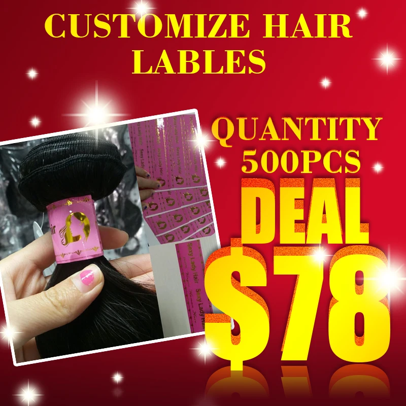 Wholesale Custom Hair Bundle Wraps Hair Labels With Your Own Logo