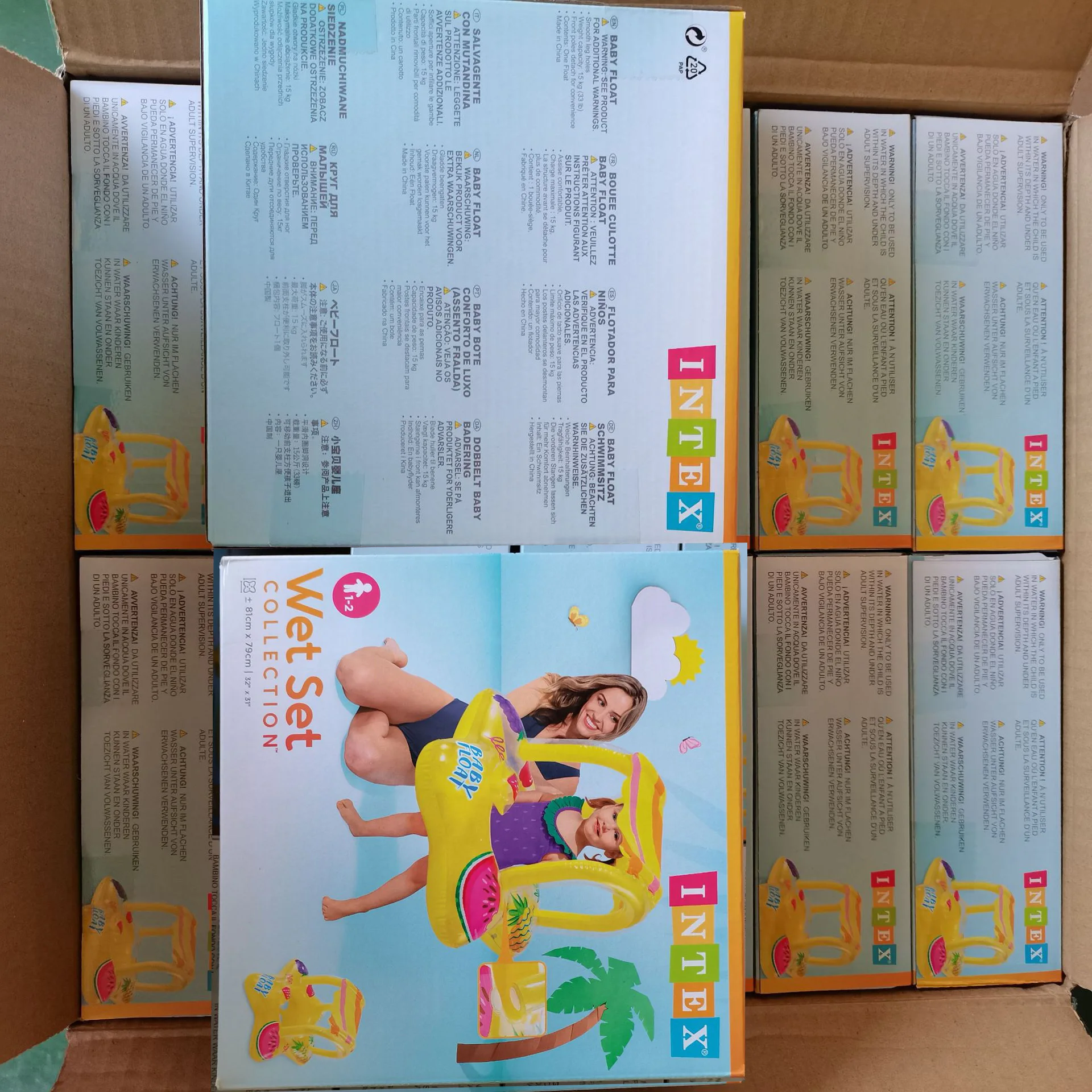 Intex 56573 Baby Swimming Seat Star-shaped Seat Ring With Cover Kiddie ...
