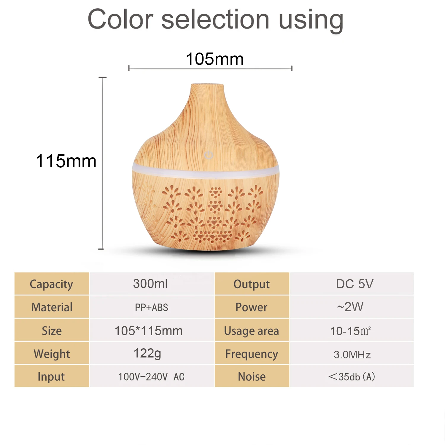 Portable USB Aroma Essential Oil Diffuser 7 Colors Led Light Ultrasonic Cool Mist Humidifier