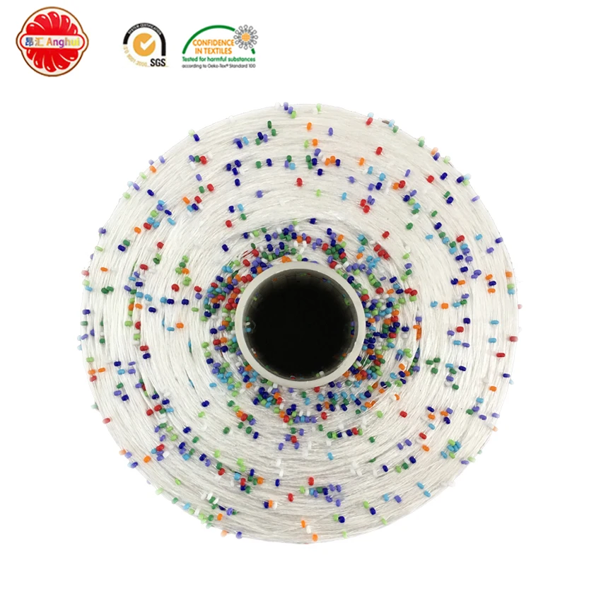 Colorful Beads Yarn For Hand Knitting Sweater Yarn Polyester Threads