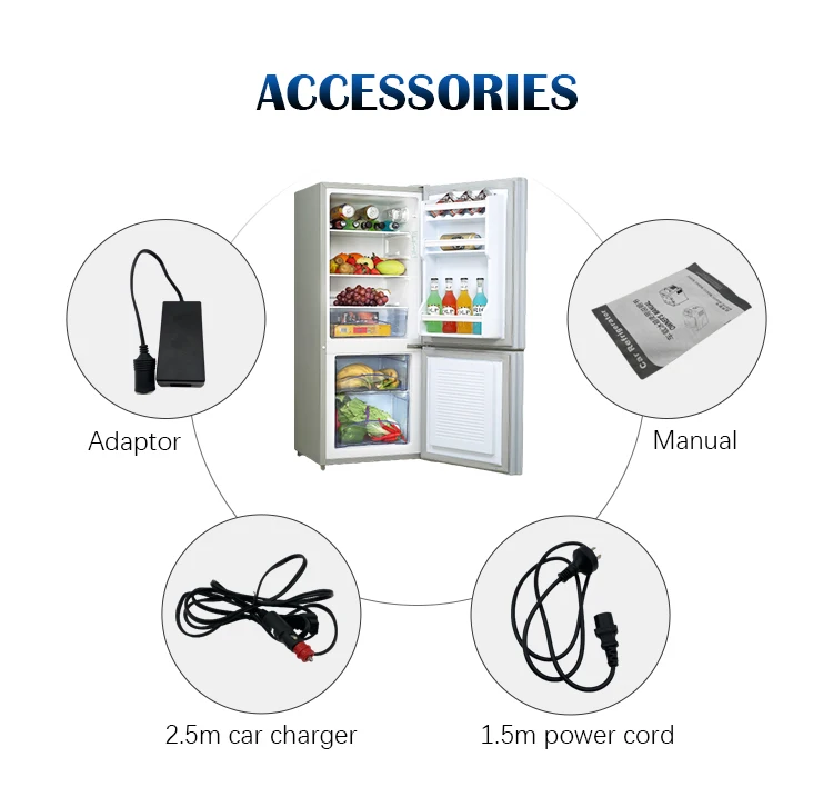 Home Mobile Use Large Capacity Refrigerator Ac/dc Solar Rv Fridge