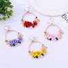 Women Fashion Accessories Pearl Dangle Stud Earrings Boucle d'oreille Femme Vintage Flower Earrings Bijoux Jewelry