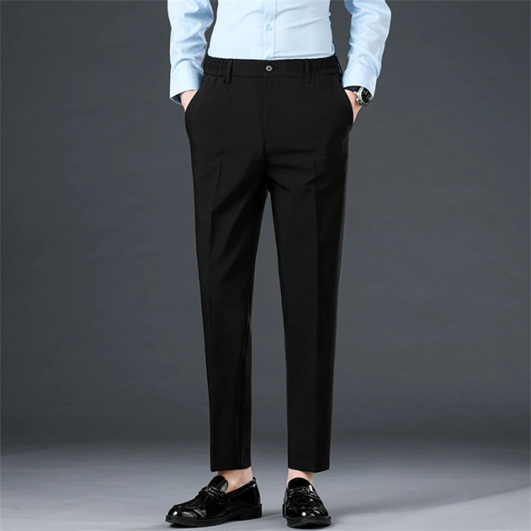 slim fit non iron dress pants ODTAILOR Men Dress Pants, Slim Fit Stretch No Iron Breathe Expandable Waist Business Casual Pants Agate Grey Wool 28W-29L at Amazon Men's Clothing store