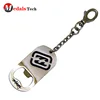 Factory price antique silver mini pocket keychain metal bottle opener