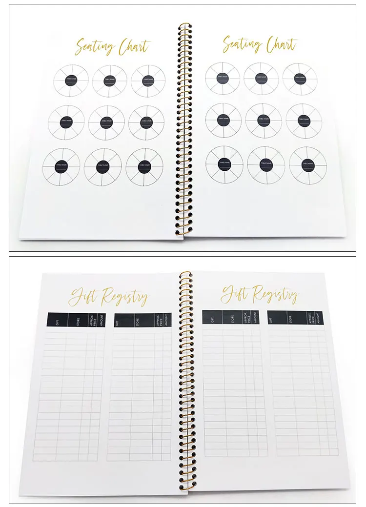 Wholesale Customized Spiral A5 Wedding Planner Organizer Buy A5