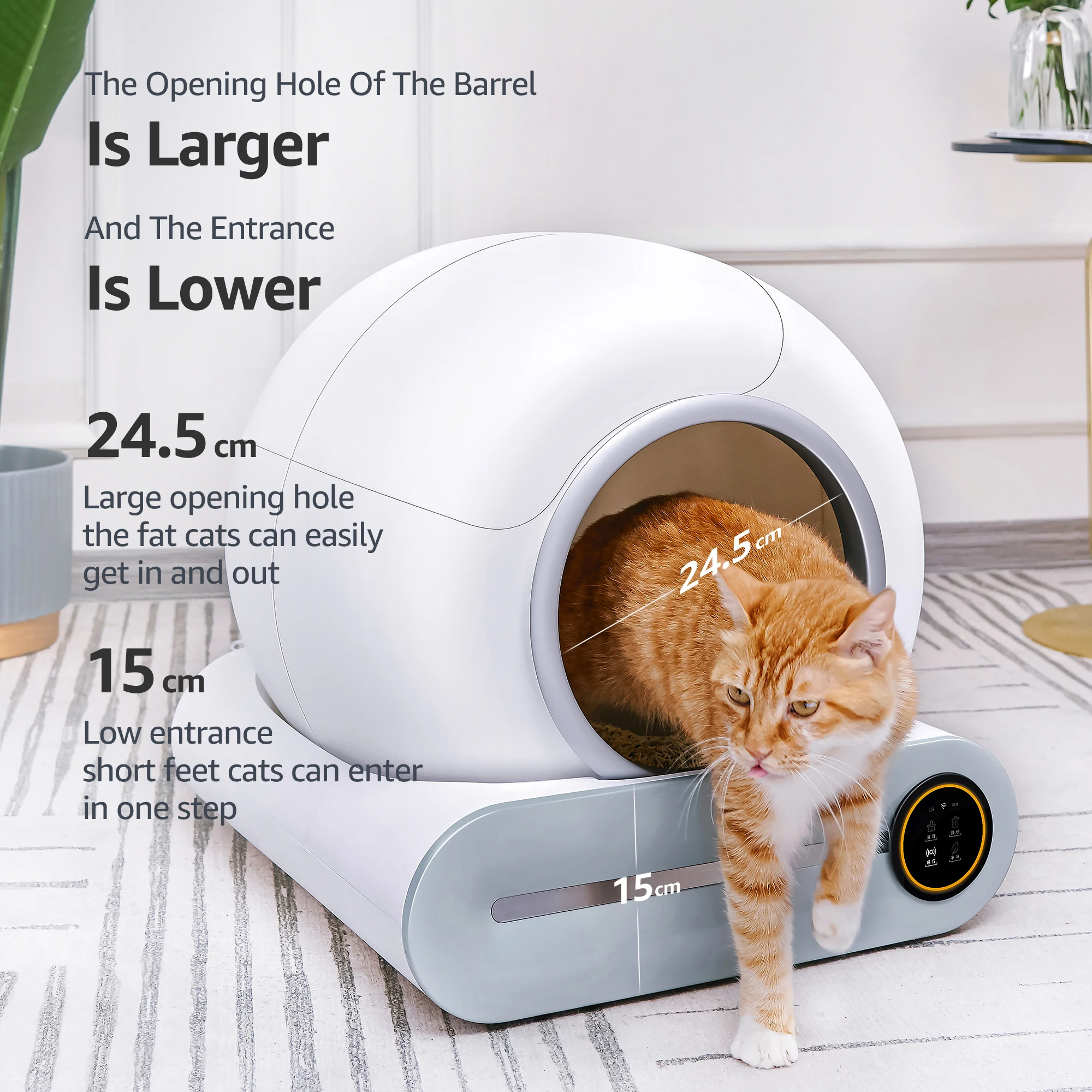Smart Selfcleaning Cat Litter Box Automatic Cat Litter Cleaning Robot With 9l Large Capacity