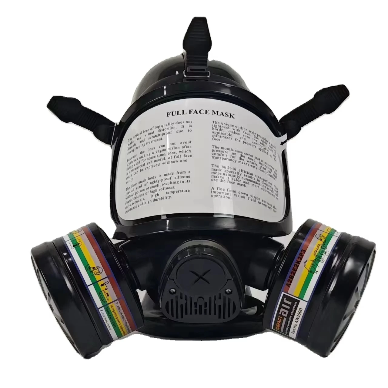 Professional Top-grade Dual Respirator Gas Mask Full Face Tactical Survival Gear for Use With Optics supplier