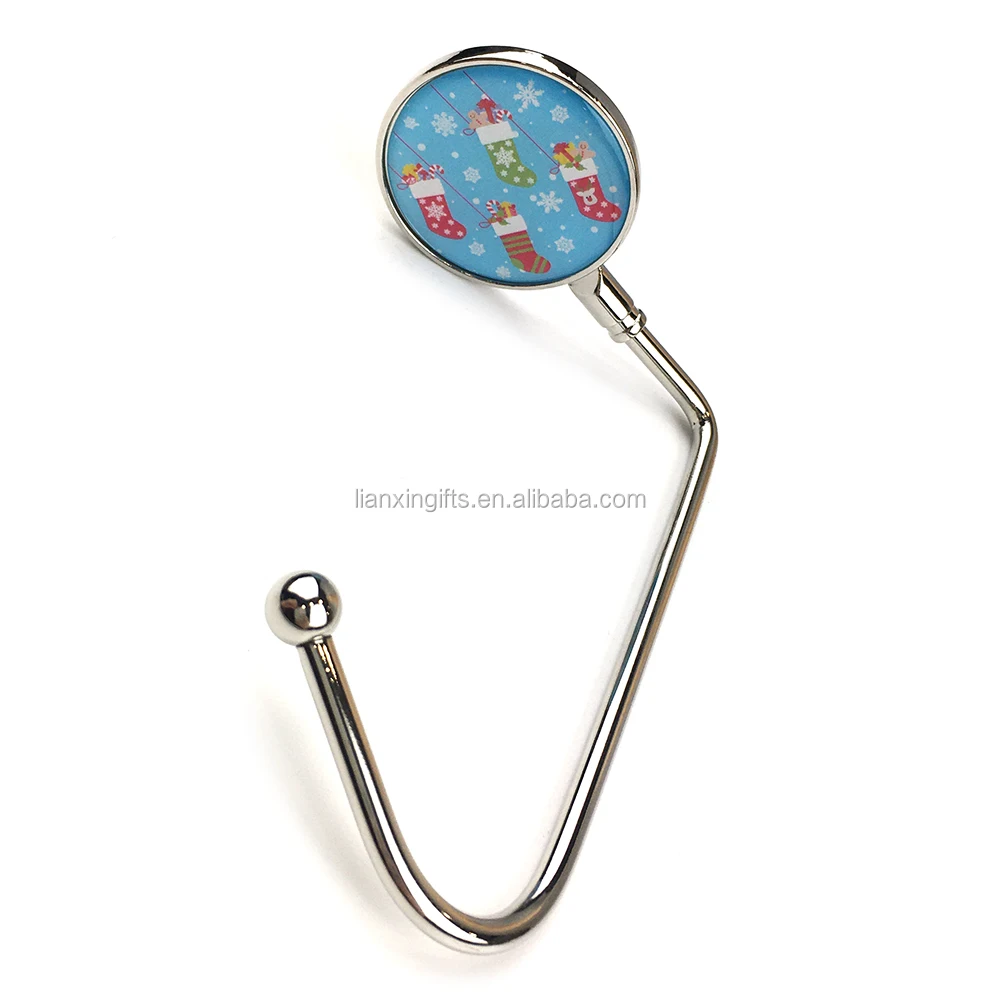 Custom Portable Metal Purse Handbag Holder Hand Bag Hook For Table