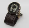 Wholesale mens accessories leather cufflinks