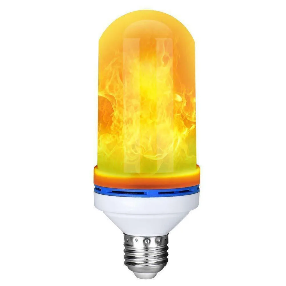 Flickering Flame Bulb Simulated Fire E27 with Gravity Sensor Function LED Corn Bulb