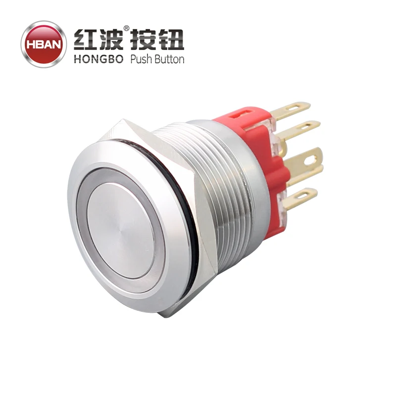 CE ROHS 22mm stainless steel IP65 5v 12v led push button switches