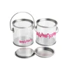 Small paint pail PET round candy gift packaging box for wedding
