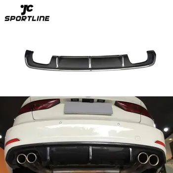 Carbon Fiber Rear Bumper Diffuser Lip For Audi A3 8v S Line Sedan