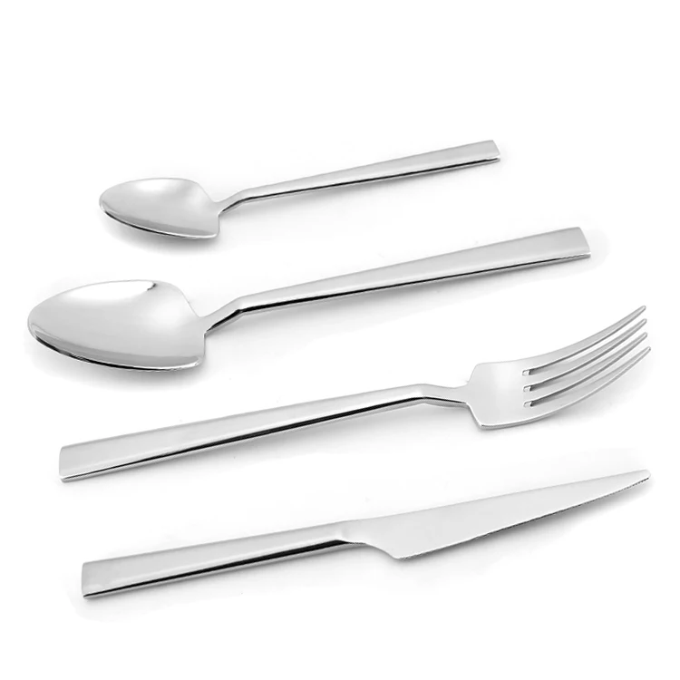 Wholesale High Quality Restaurant Stainless Steel 304 Silver Cutlery Set Knife, fork and Spoon Set