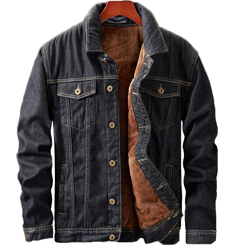 black denim jacket winter
