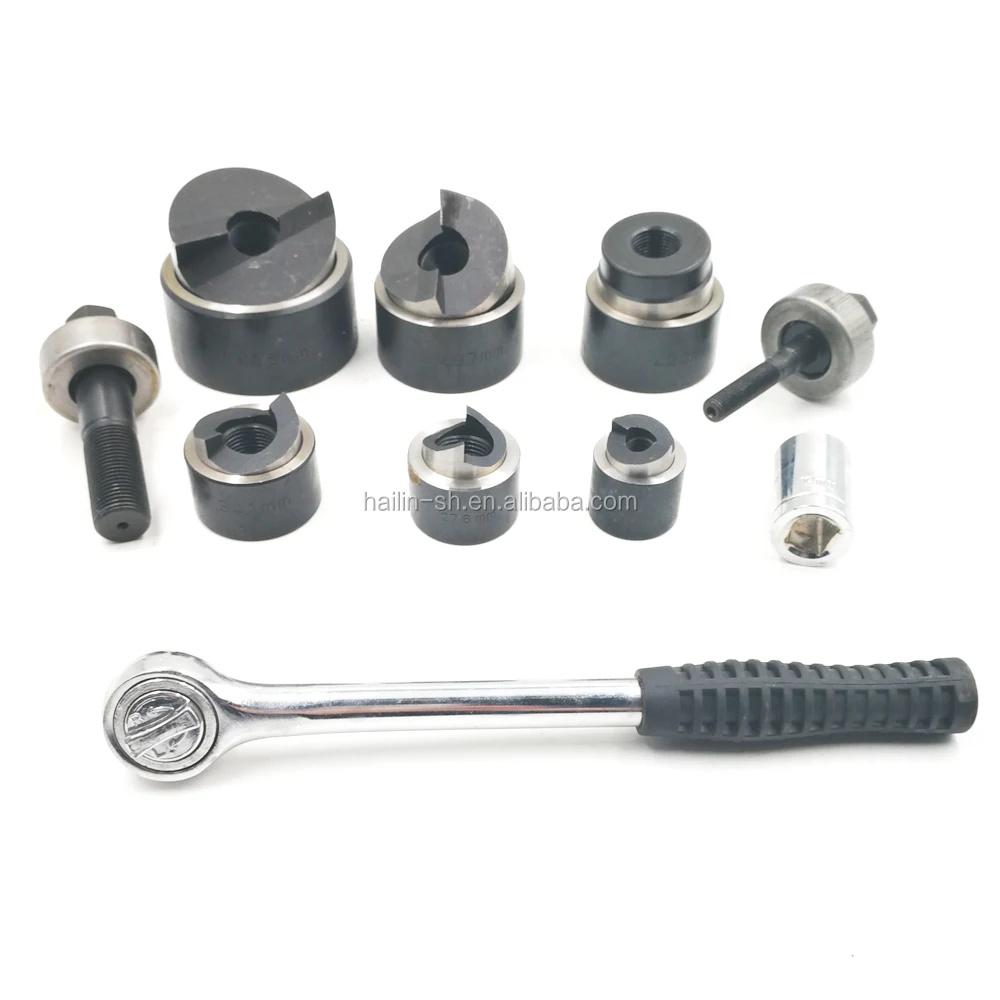 Metal Hole Punch Tool IGeelee CC-100 Steel Stud Puncher Set For 22.2 Mm, 28.6mm Gasket Hole Punch Set