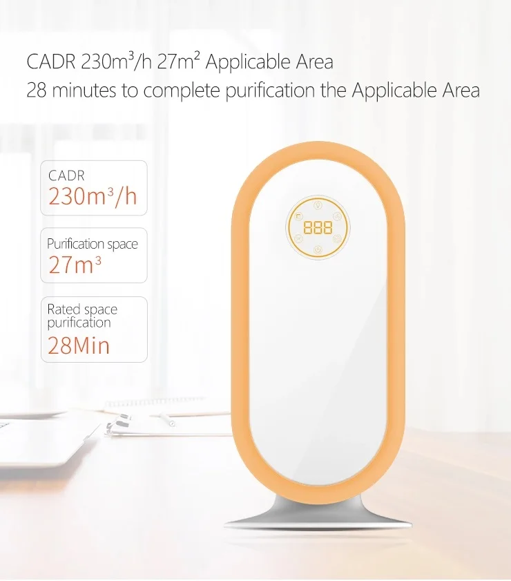 2020 japanese mini portable desktop activated carbon hepa pure  co2 air purifier for baby children