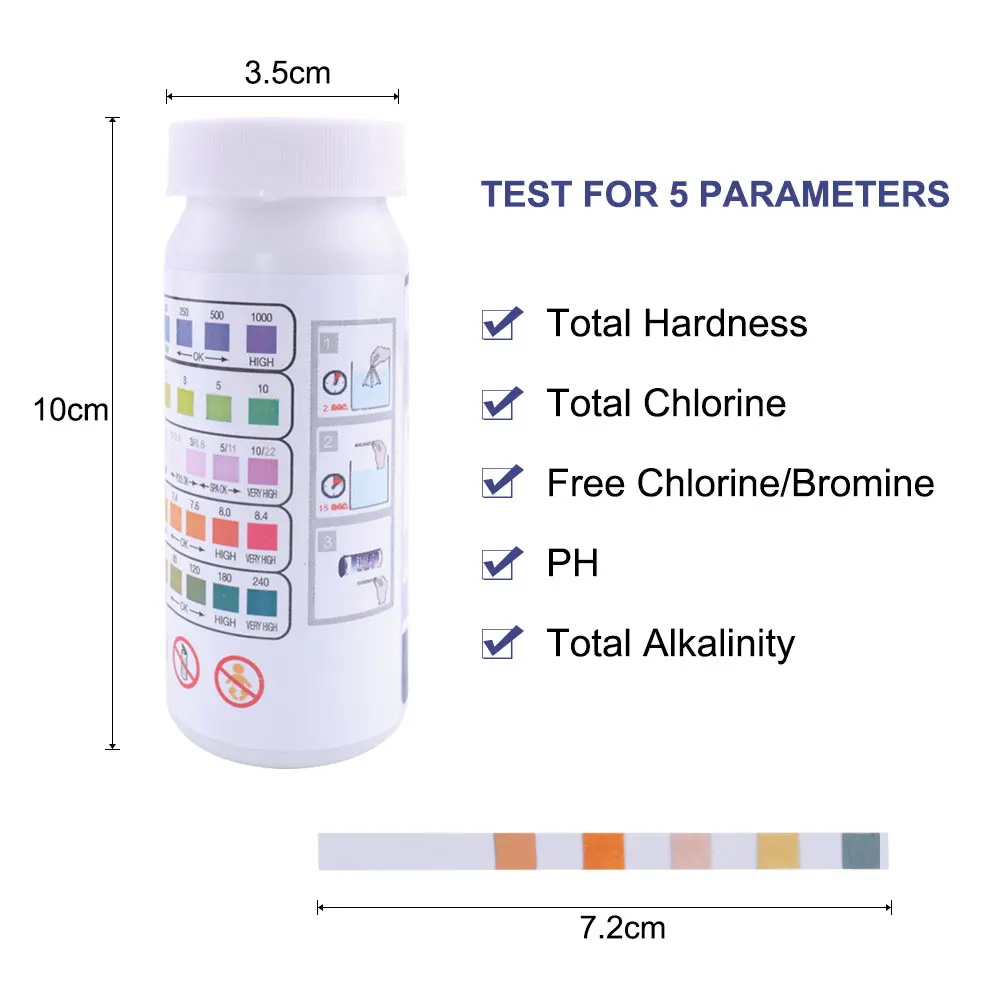50strips Ph Meters Ph Test Strips 5 In 1 Hardness Test Kits Free