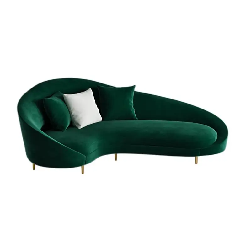 Nordic marble light luxury style living room plush texture small sofa modern partysu