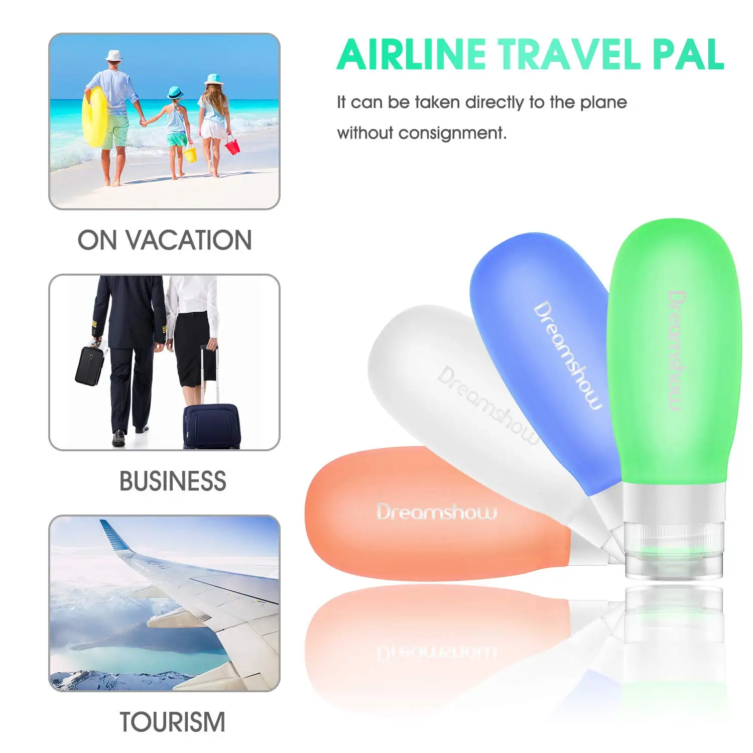 Tsa Approved 3oz Travel Bottles Containers Multi Pack Refillable Silicone Toiletries Containers