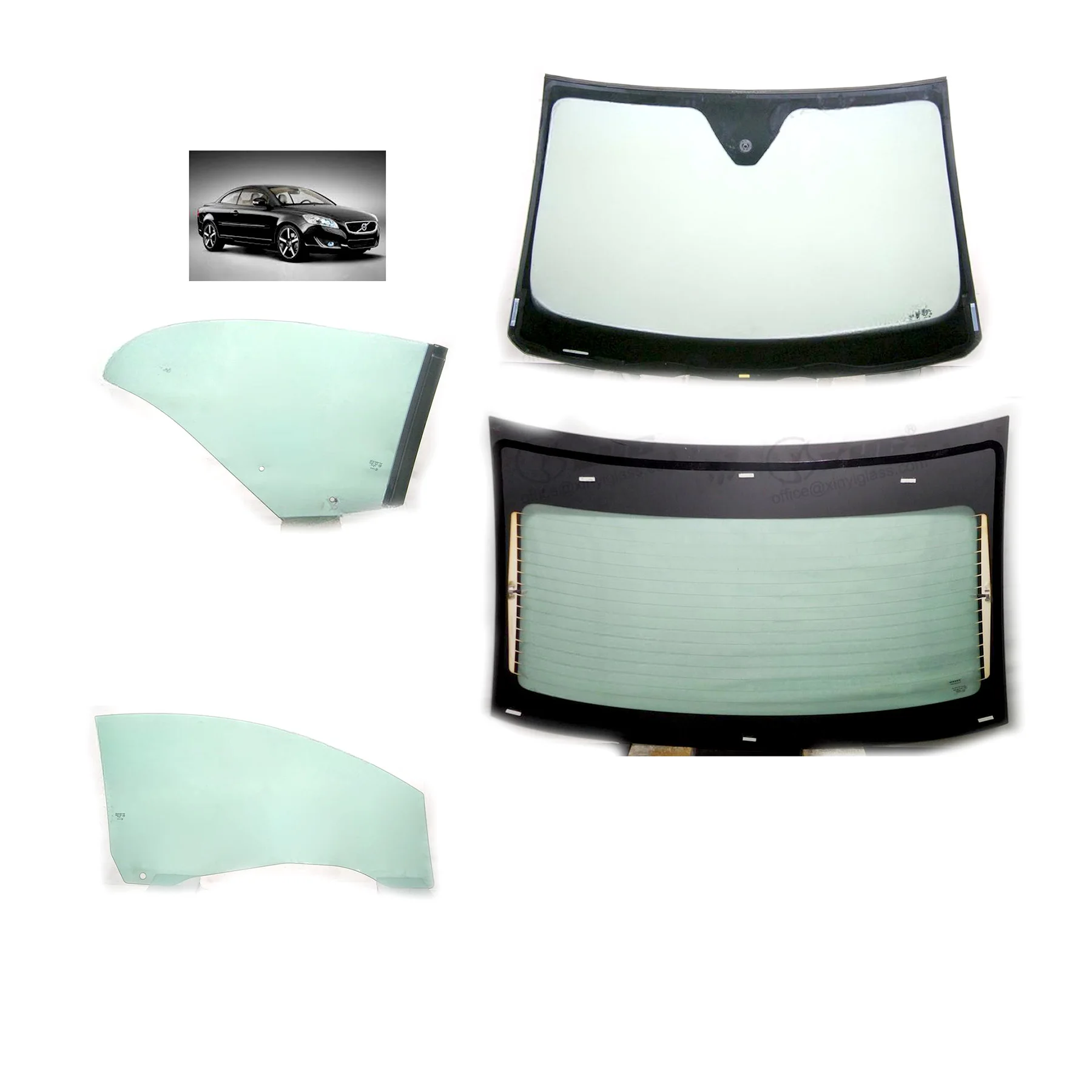 Volvo C70 Windshield Glass Sunroof Car Glass Auto Glass Car Parts