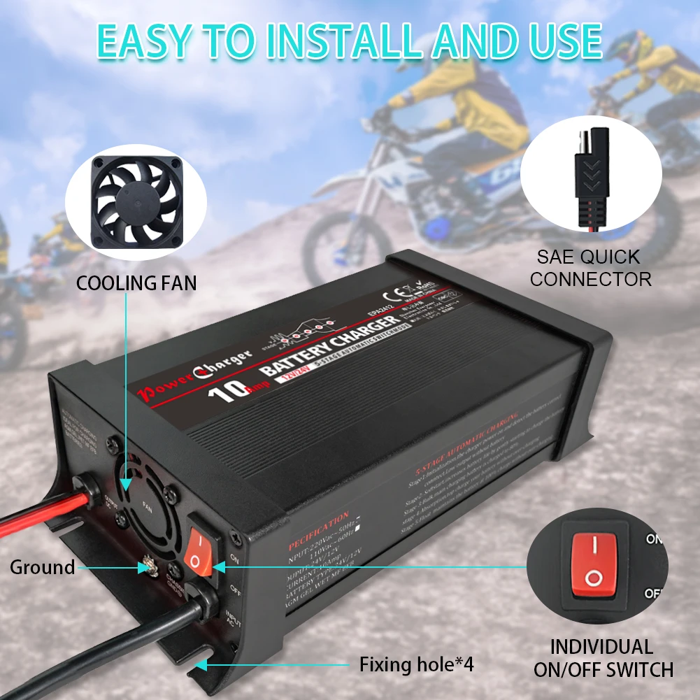 12v 24v 10a Battery Charger With Desulfation Buy 12v 24v Battery