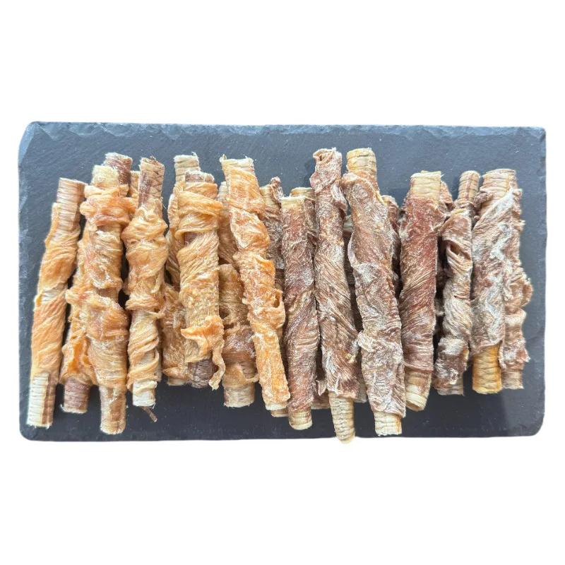 Chicken Duck Roll Goose Throat Pet Snacks Crisp Molar Dental Cleansing Supplement Nutrition Factory Wholesale factory