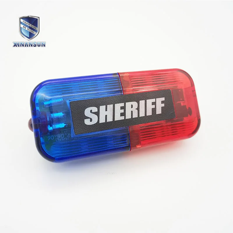 rechargeable red blue flashing warning functional mini led warning lamp